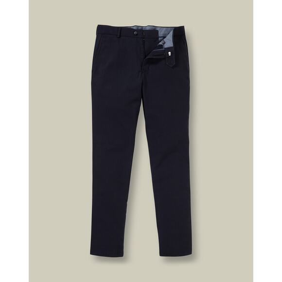 Charles Tyrwhitt Classic Fit Stretch Chino Pants Navy 42W 30L NWT TRC0183NAV420 - Picture 4 of 7